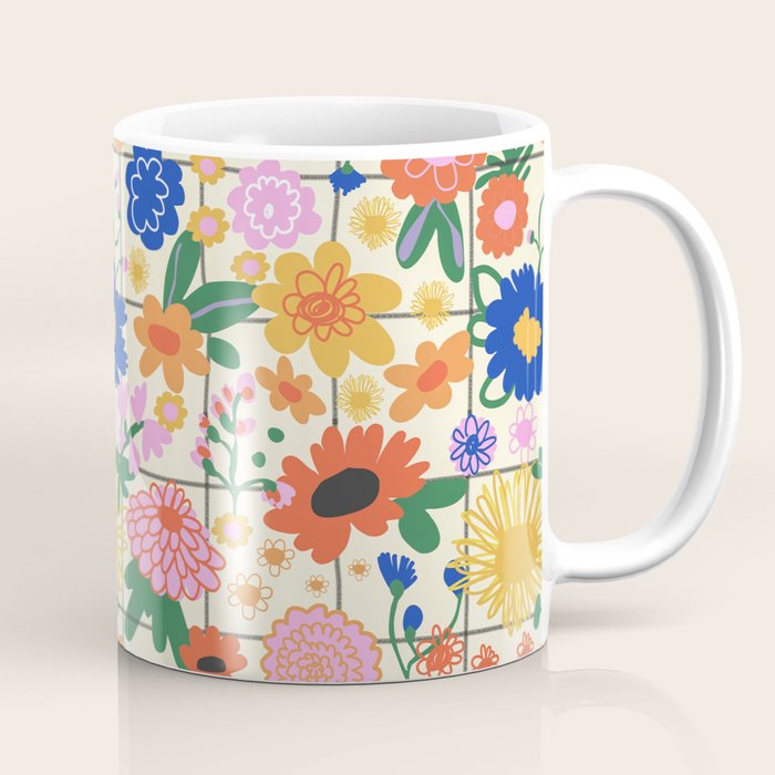 Bright flowers pattern Coffee Mug Gallery Image 1