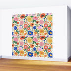 Bright flowers pattern Wall Mural Gallery Image 2