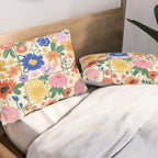 Bright flowers pattern Pillow Sham Gallery Image 2