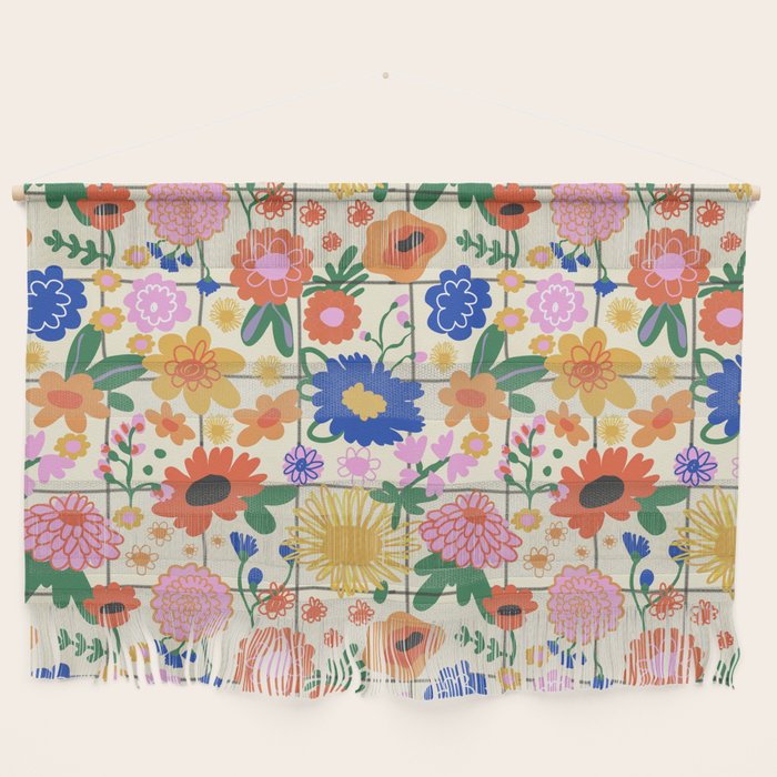 Bright flowers pattern Wall Hanging Gallery Image 1