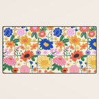 Bright flowers pattern Desk Mat Gallery Image 3