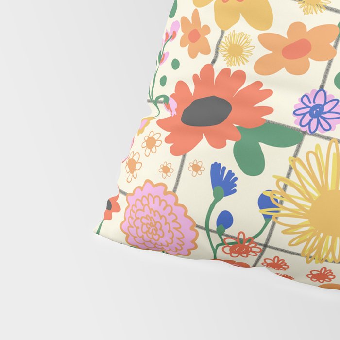 Bright flowers pattern Pillow Sham Gallery Image 4