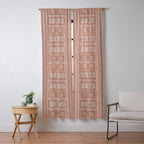 Geometric Tribal Pattern on Terracotta Window Curtain Gallery Image 9