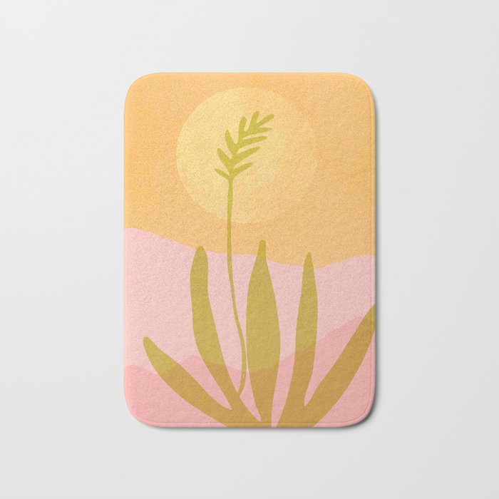 Golden Agave Desert Landscape Bath Mat Gallery Image 1