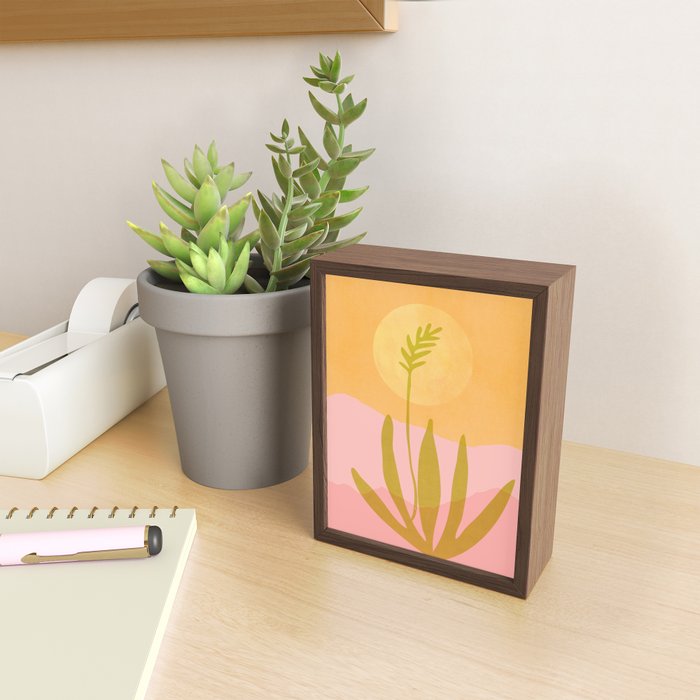 Golden Agave Desert Landscape Mini Art Print Gallery Image 2