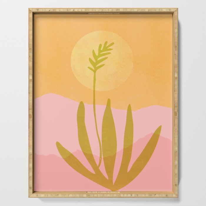 Golden Agave Desert Landscape Serving Tray Gallery Image 1