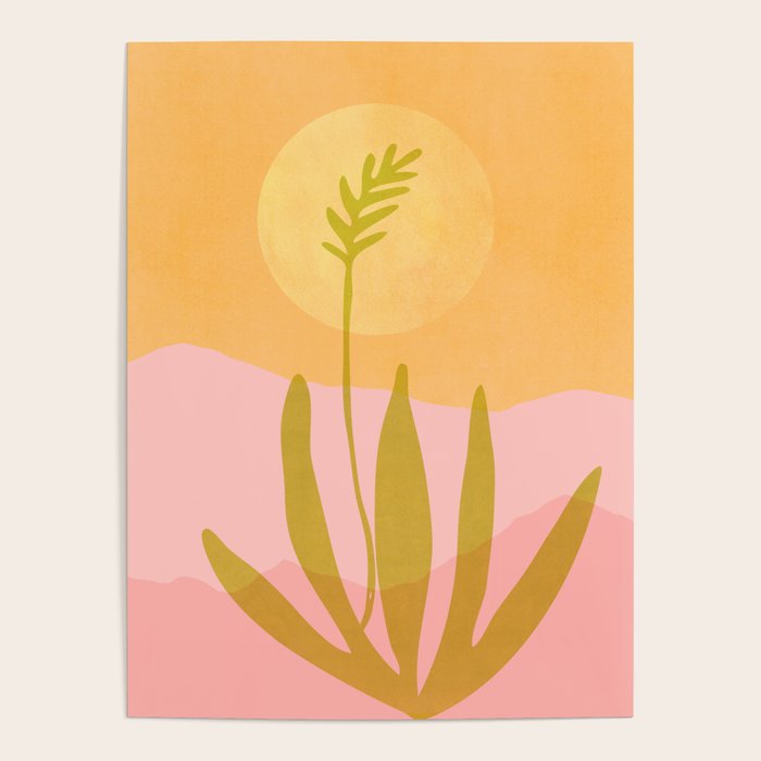 Golden Agave Desert Landscape Poster Gallery Image 4