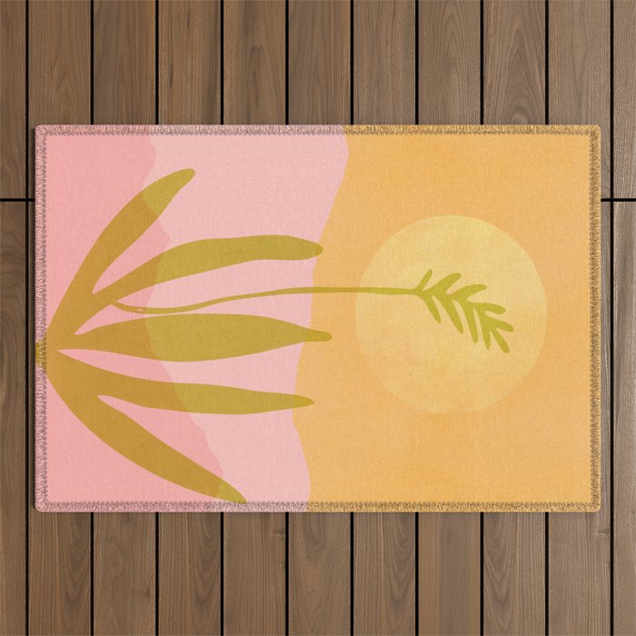 Golden Agave Desert Landscape Outdoor Rug Gallery Image 1