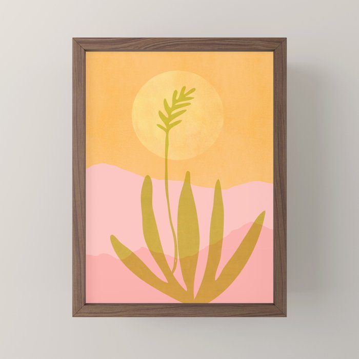 Golden Agave Desert Landscape Mini Art Print Gallery Image 2