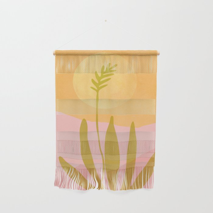 Golden Agave Desert Landscape Wall Hanging Gallery Image 1