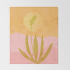 Golden Agave Desert Landscape Throw Blanket Gallery Image 2