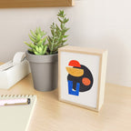 Minimalist Modern Mid Century Funky Colorful Primary Shapes Paper Collage by Ejaaz Haniff Mini Art Print Gallery Image 2