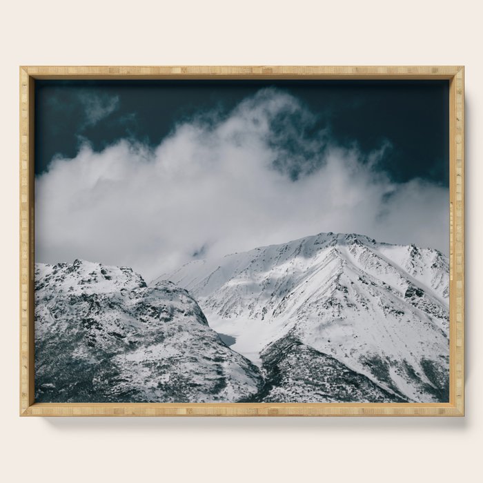 Winter Mountain Landscape Serving Tray Gallery Image 1