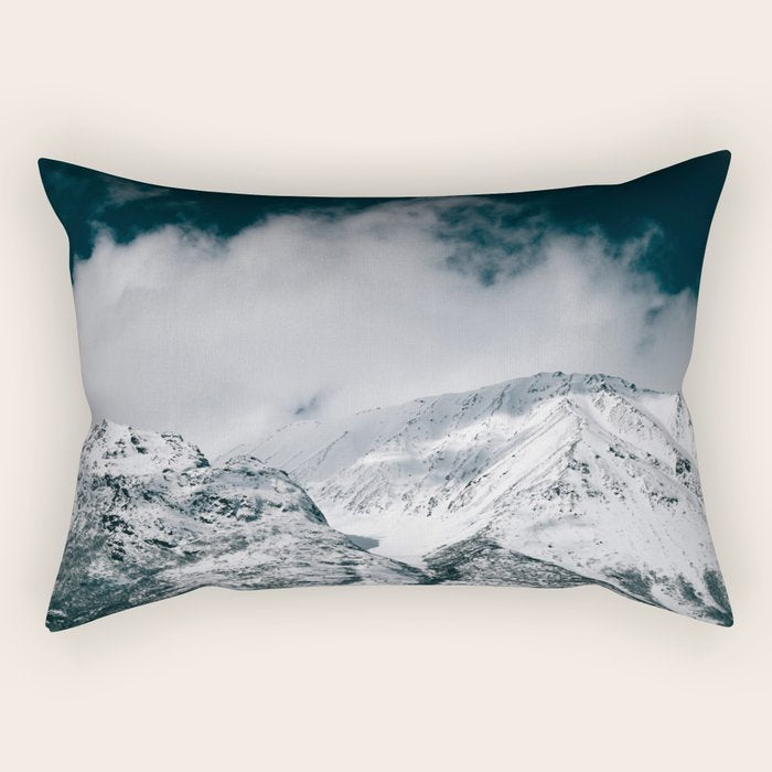 Winter Mountain Landscape Rectangular Pillow Gallery Image 1