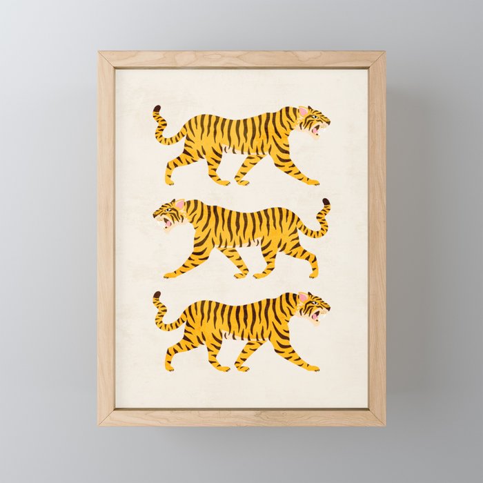 Fierce: Golden Tiger Edition Mini Art Print Gallery Image 1