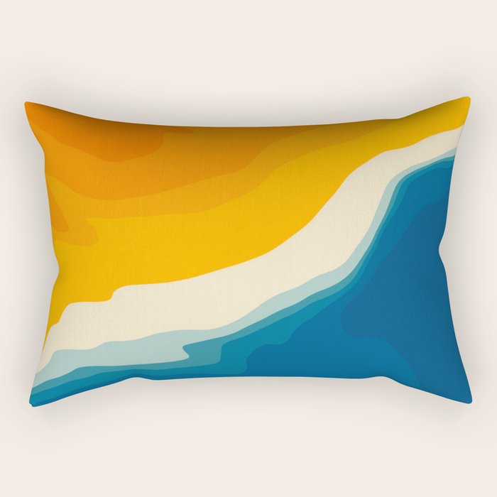 Seascape aerial view Rectangular Pillow Gallery Image 1