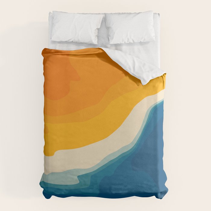 Seascape aerial view Duvet Cover