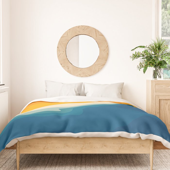 Seascape aerial view Duvet Cover Gallery Image 3