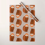 Whimsy Red Panda Wrapping Paper Gallery Image 1