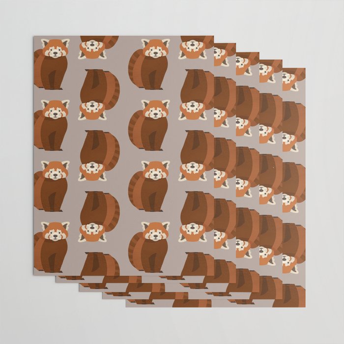 Whimsy Red Panda Wrapping Paper Gallery Image 3
