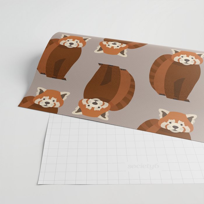 Whimsy Red Panda Wrapping Paper Gallery Image 2