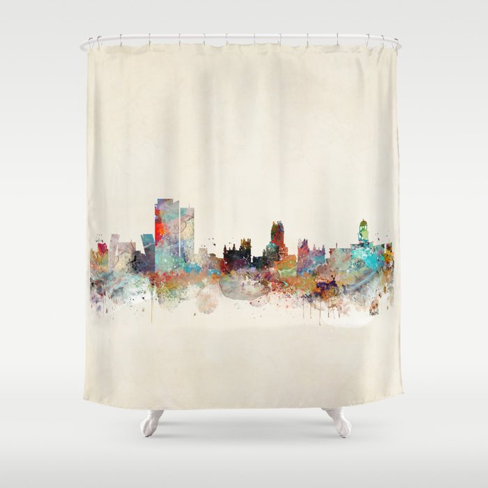 madrid spain skyline Shower Curtain Gallery Image 1