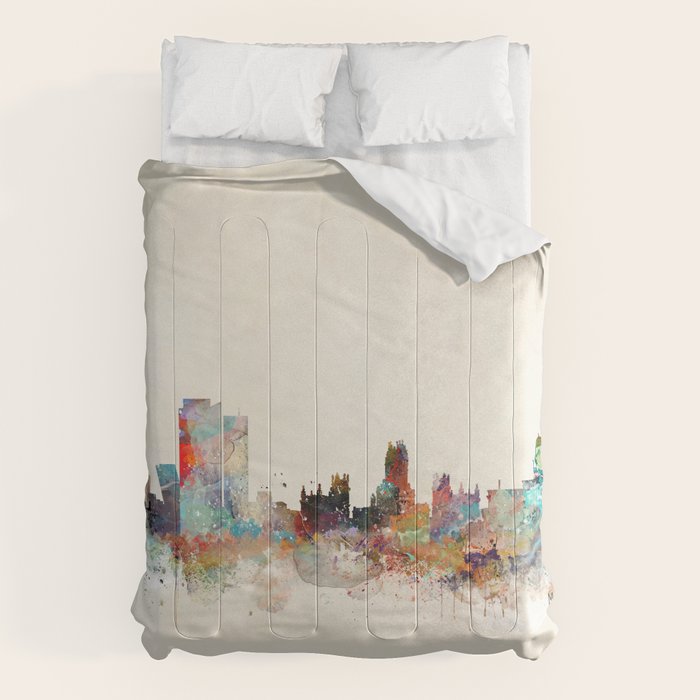 madrid spain skyline Comforter Gallery Image 6