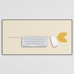 Vintage Tulip Minimalism - Yellow Desk Mat Gallery Image 1