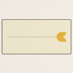 Vintage Tulip Minimalism - Yellow Desk Mat Gallery Image 3