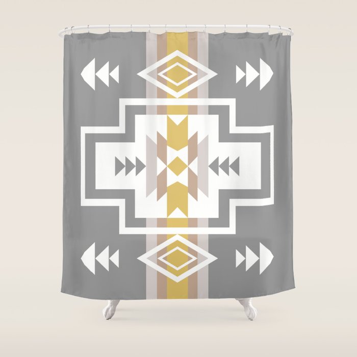 Aztec Stripes Shower Curtain Gallery Image 1