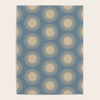Boho Summer Sun Pattern XVII Blue and Beige Poster Gallery Image 4
