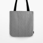 Boho Western Geometric Pattern VIII Black and White Tote Bag Gallery Image 1