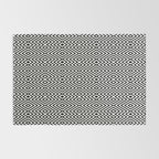 Boho Western Geometric Pattern VIII Black and White Rug Gallery Image 2