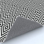 Boho Western Geometric Pattern VIII Black and White Rug Gallery Image 4
