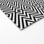 Boho Western Geometric Pattern VIII Black and White Welcome Mat Gallery Image 2