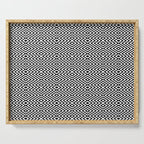 Boho Western Geometric Pattern VIII Black and White Serving Tray Gallery Image 1