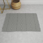 Boho Western Geometric Pattern VIII Black and White Rug Gallery Image 1