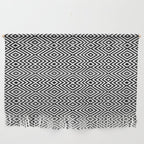 Boho Western Geometric Pattern VIII Black and White Wall Hanging Gallery Image 1