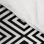 Boho Western Geometric Pattern VIII Black and White Comforter Gallery Image 4