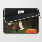 Spooky Forest Ghost Collage Laptop Sleeve Gallery Image 2