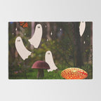 Spooky Forest Ghost Collage Rug Gallery Image 2