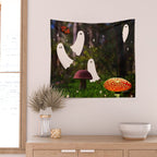 Spooky Forest Ghost Collage Wall Tapestry Gallery Image 2