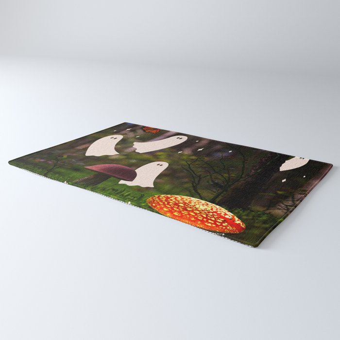 Spooky Forest Ghost Collage Rug Gallery Image 3