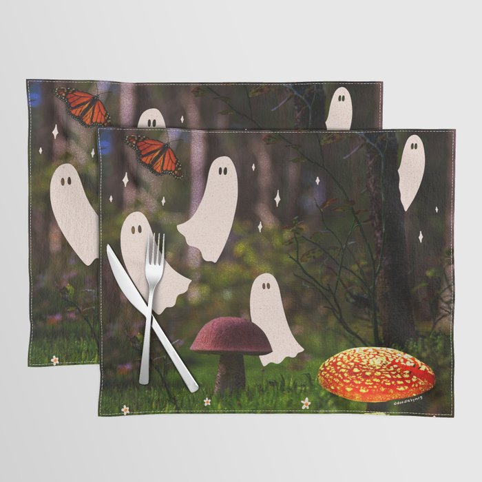 Spooky Forest Ghost Collage Placemat Gallery Image 1