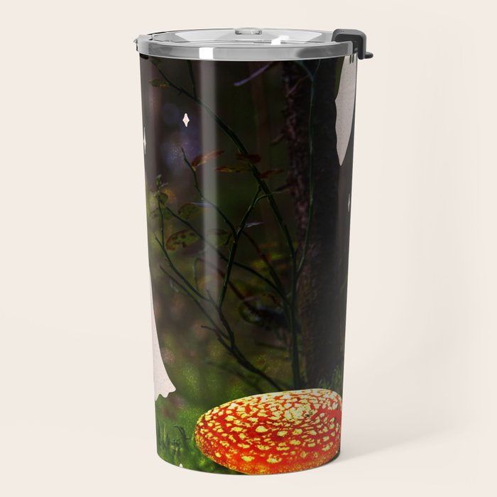 Spooky Forest Ghost Collage Travel Mug Gallery Image 2