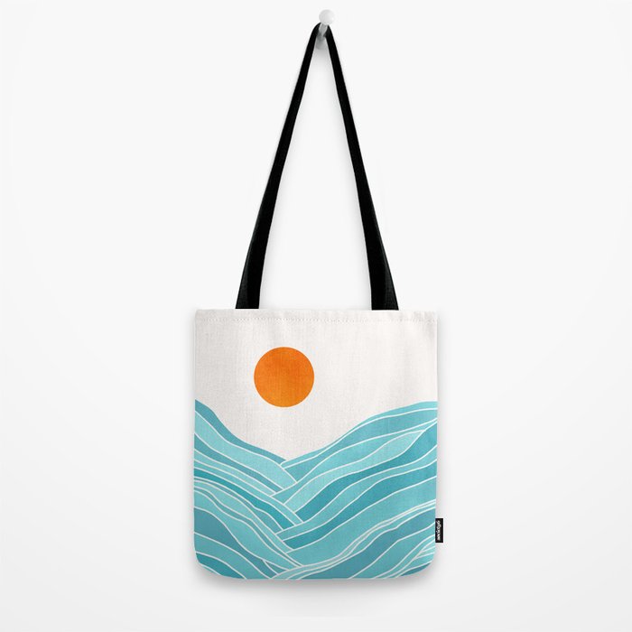 Waves Like Mountains Landscape Tote Bag Gallery Image 2