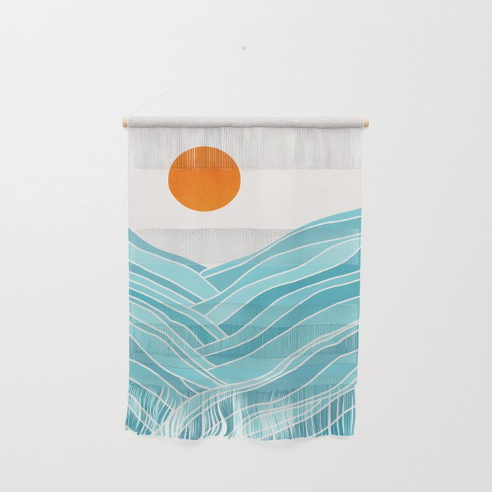 Waves Like Mountains Landscape Wall Hanging Gallery Image 1