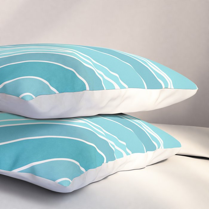 Waves Like Mountains Landscape Pillow Sham Gallery Image 3