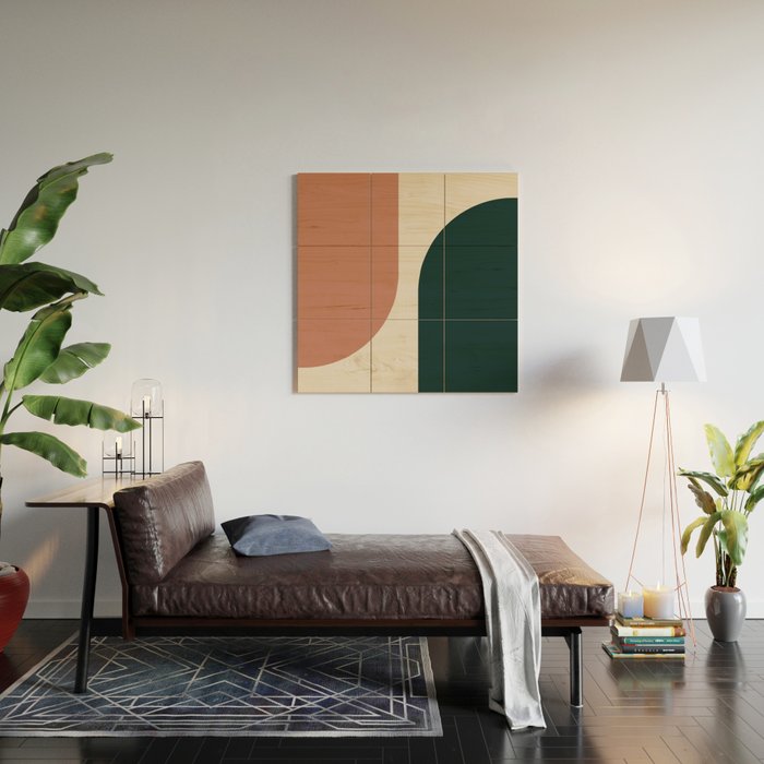 Modern Minimal Arch Abstract LXXXII Wood Wall Art Gallery Image 2