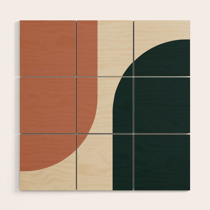 Modern Minimal Arch Abstract LXXXII Wood Wall Art Gallery Image 1
